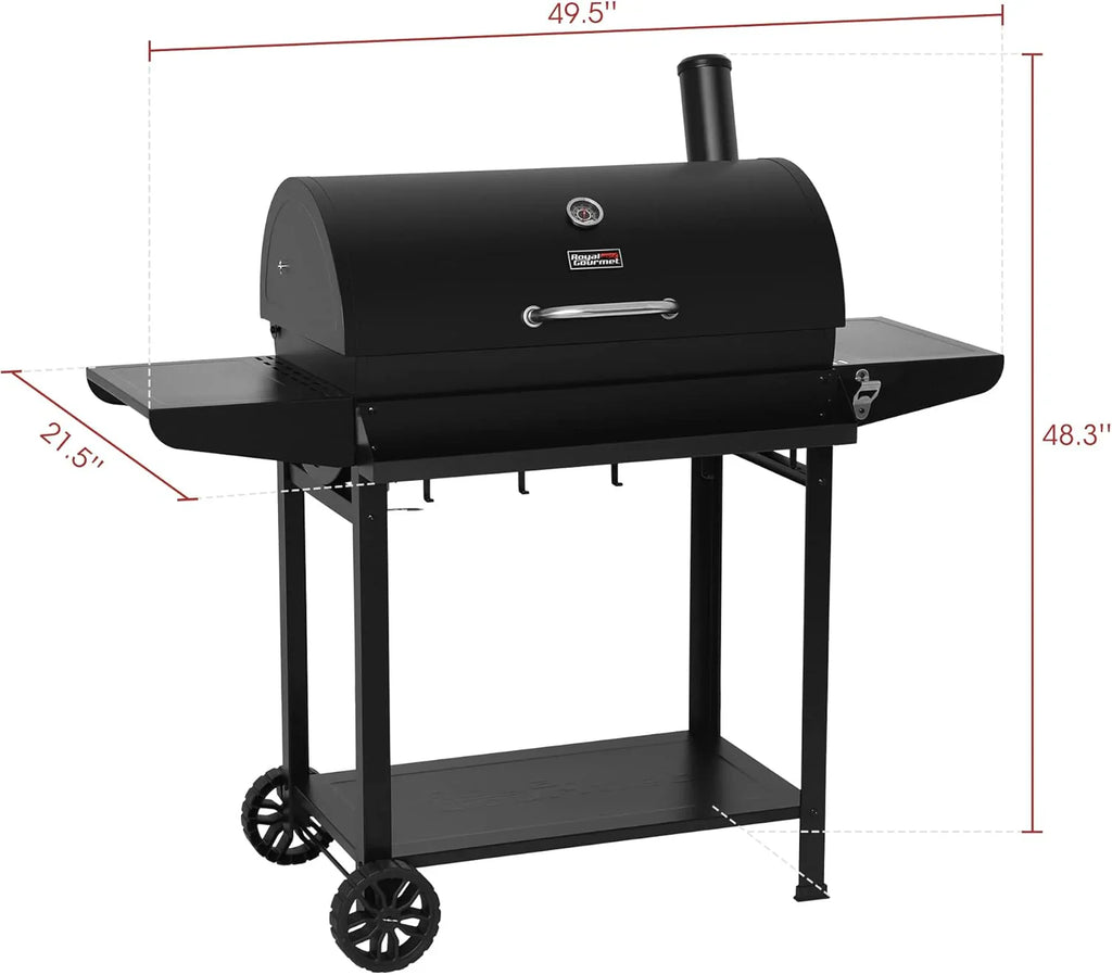 Barbecue au charbon de bois Royal Gourmet CC1830T de 30 pouces avec grille de réchaud et panier de rangement avant, barbecue extérieur avec 627 po²